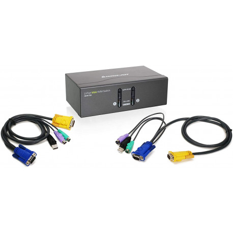 KVM 2 port usb ps2 w/cables